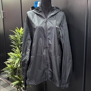Columbia Center Ridge,hooded windbreaker,hip pockets,bungee waist,elastic wrist